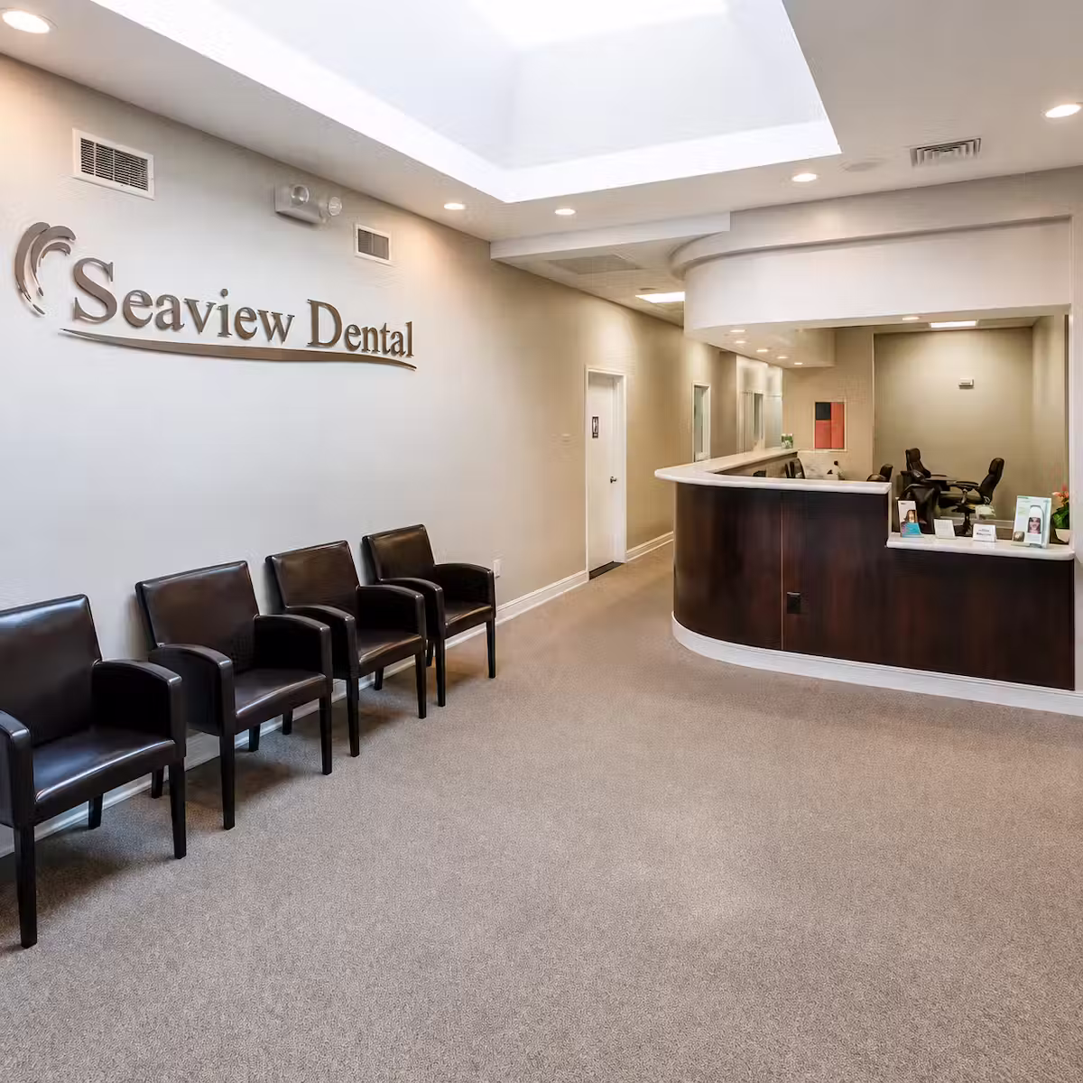 Waiting area at the Seaview Dental office in Eatontown, NJ