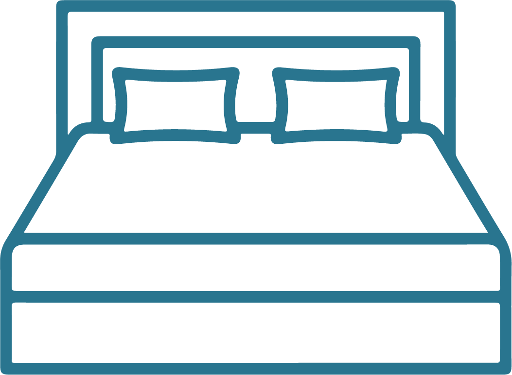 Icon of bed with linen
