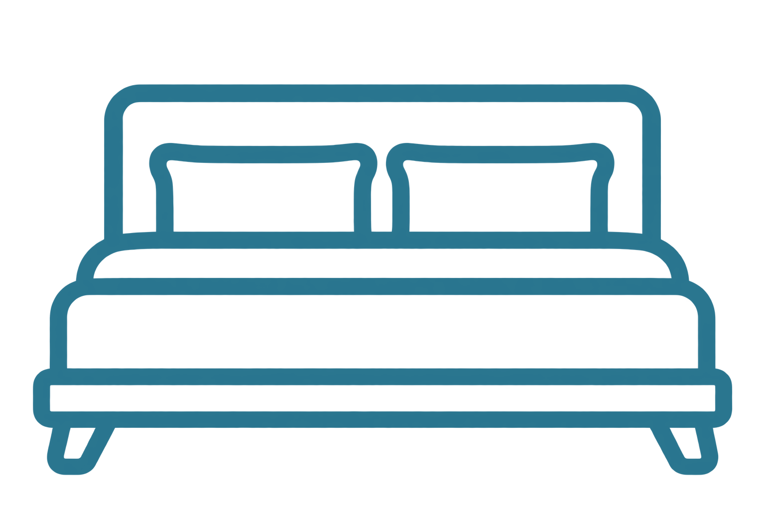 Icon of bed with linen