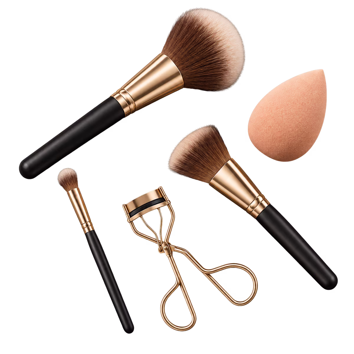 Professional makeup brushes and tools