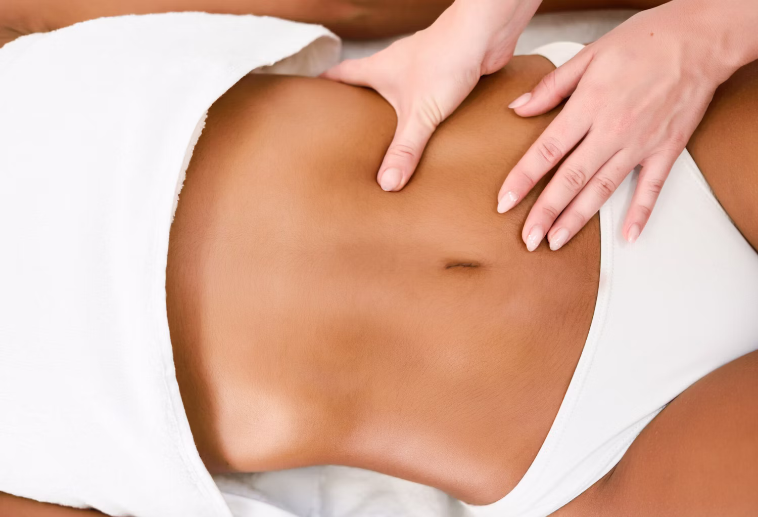 Lymphatic drainage massage session