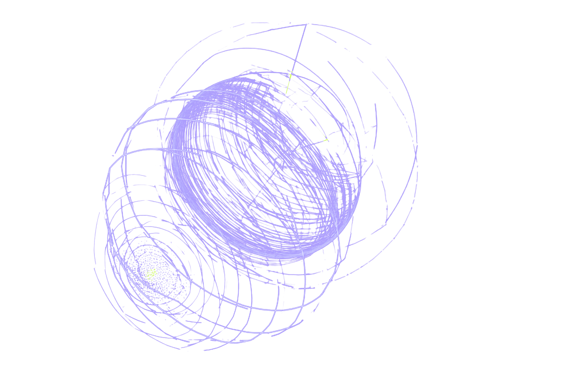 Concentric wireframe rings wrapping around a banded sphere.