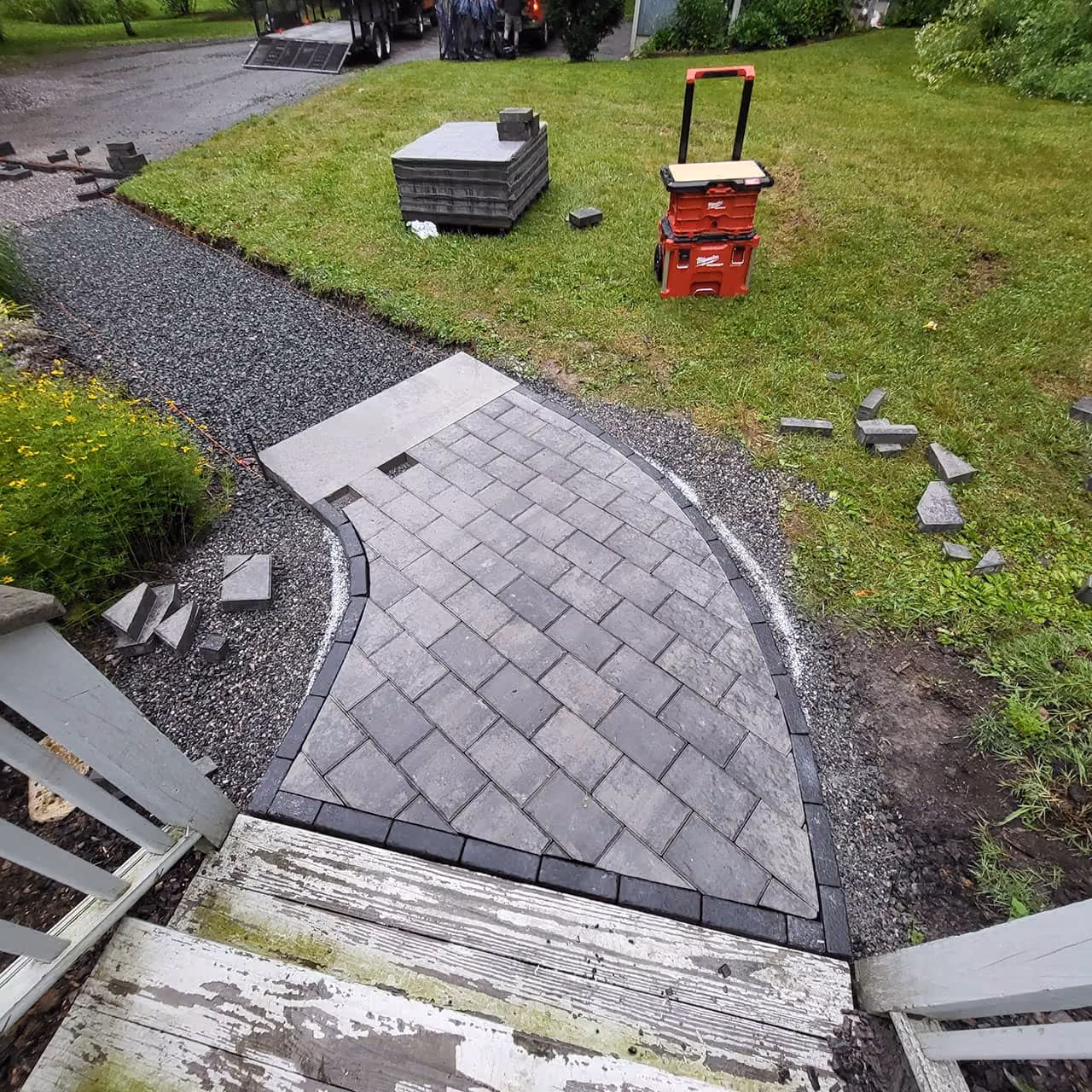 Classic Outdoors stone patio installation near me in Warren CT