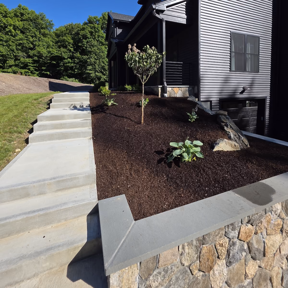 New landscaping installation for Connecticut property