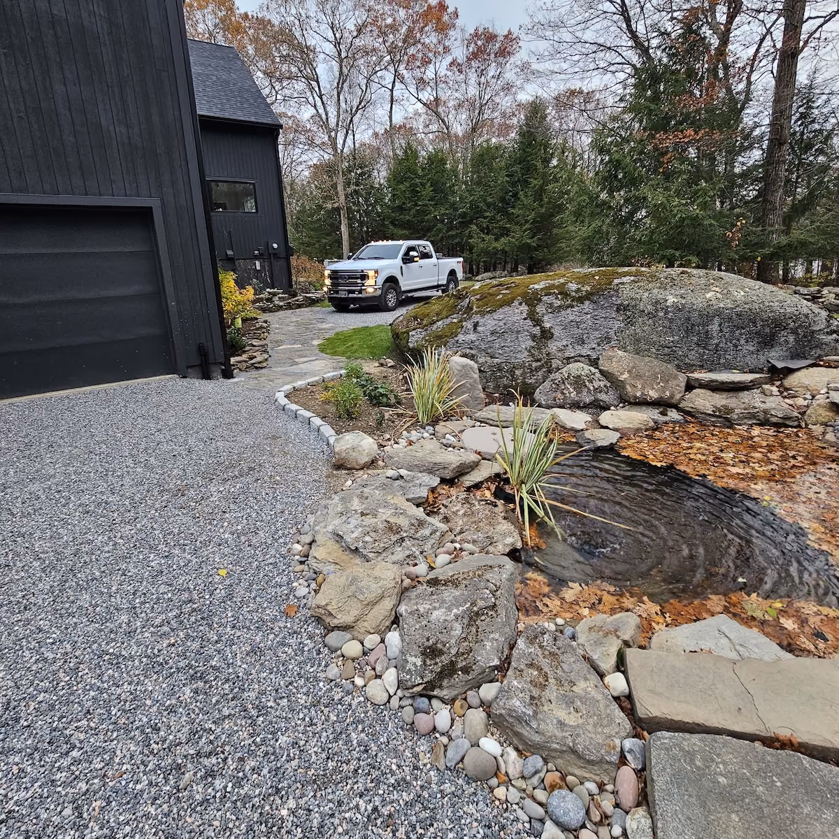 Professional gravel driveway installation by Classic Outdoors in Connecticut.