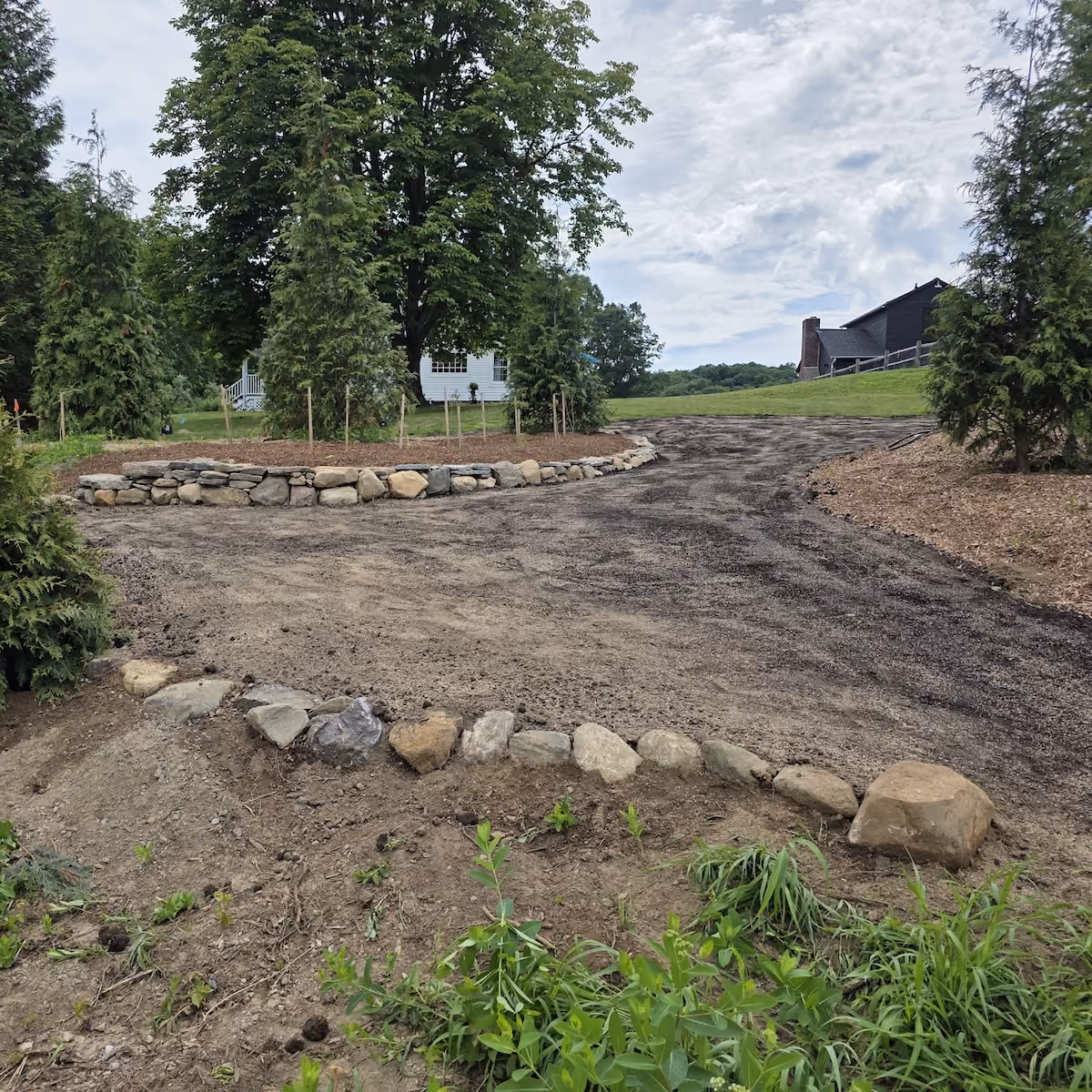 Custom hardscape installation by Classic Outdoors in Connecticut, featuring professionally designed patios, walkways, retaining walls, and outdoor living spaces.