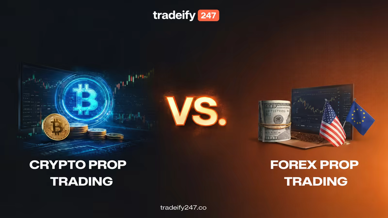 Crypto Prop Trading vs Forex Prop Trading — Tradeify247