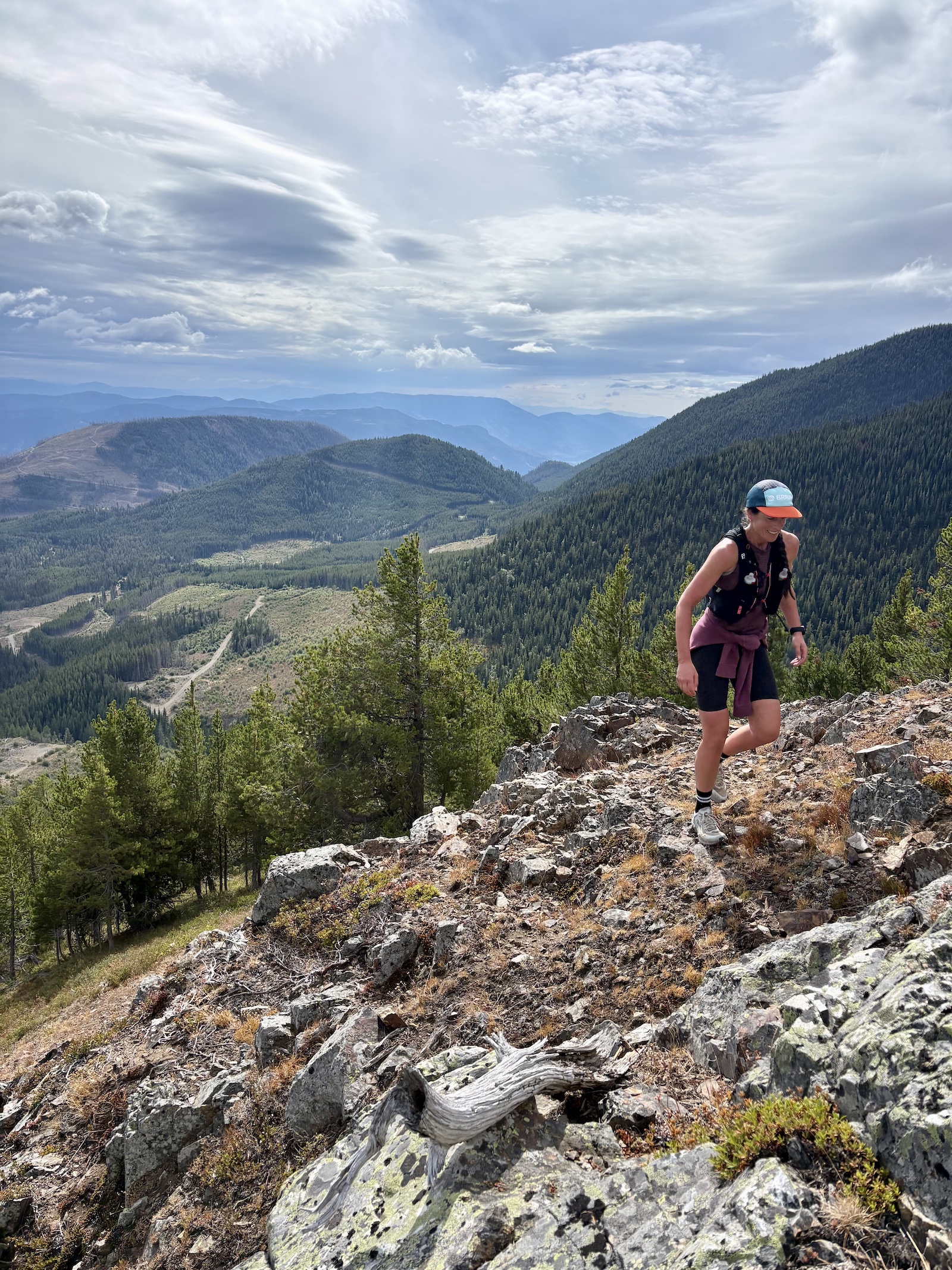 Runner climbing