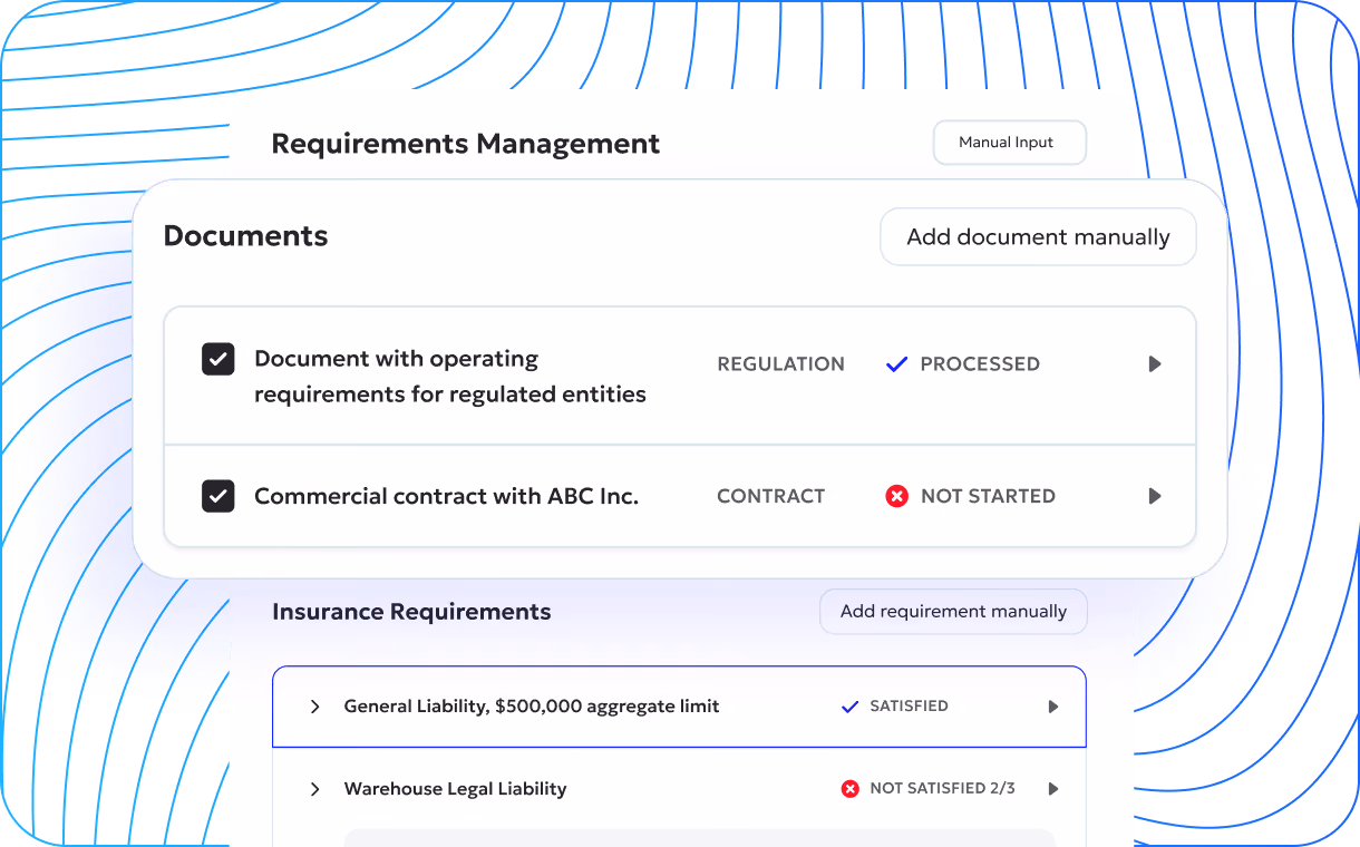 Requirements Management Panel