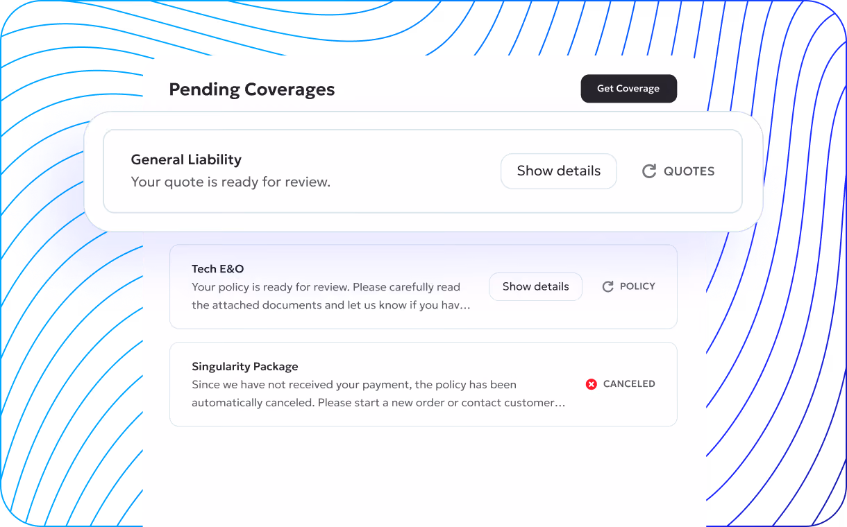 Coverage Management panel screenshot