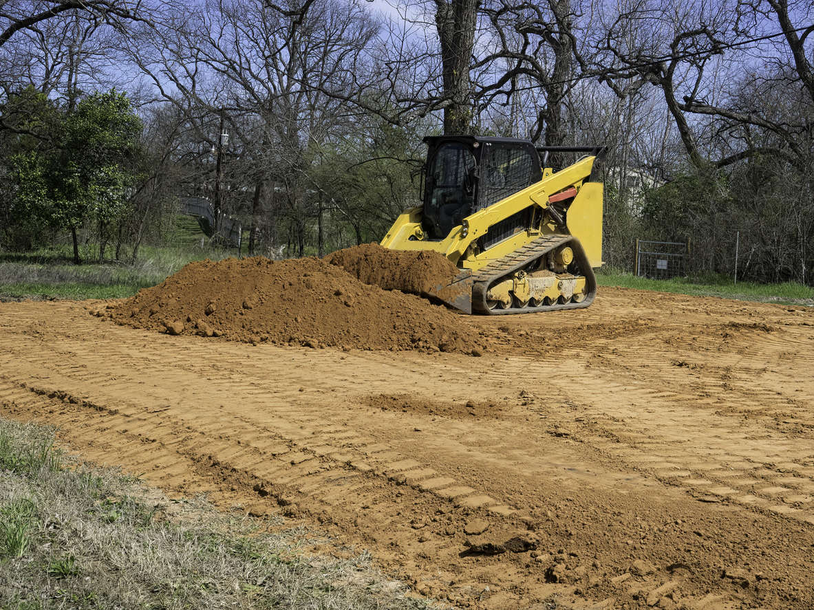 Land grading for proper drainage