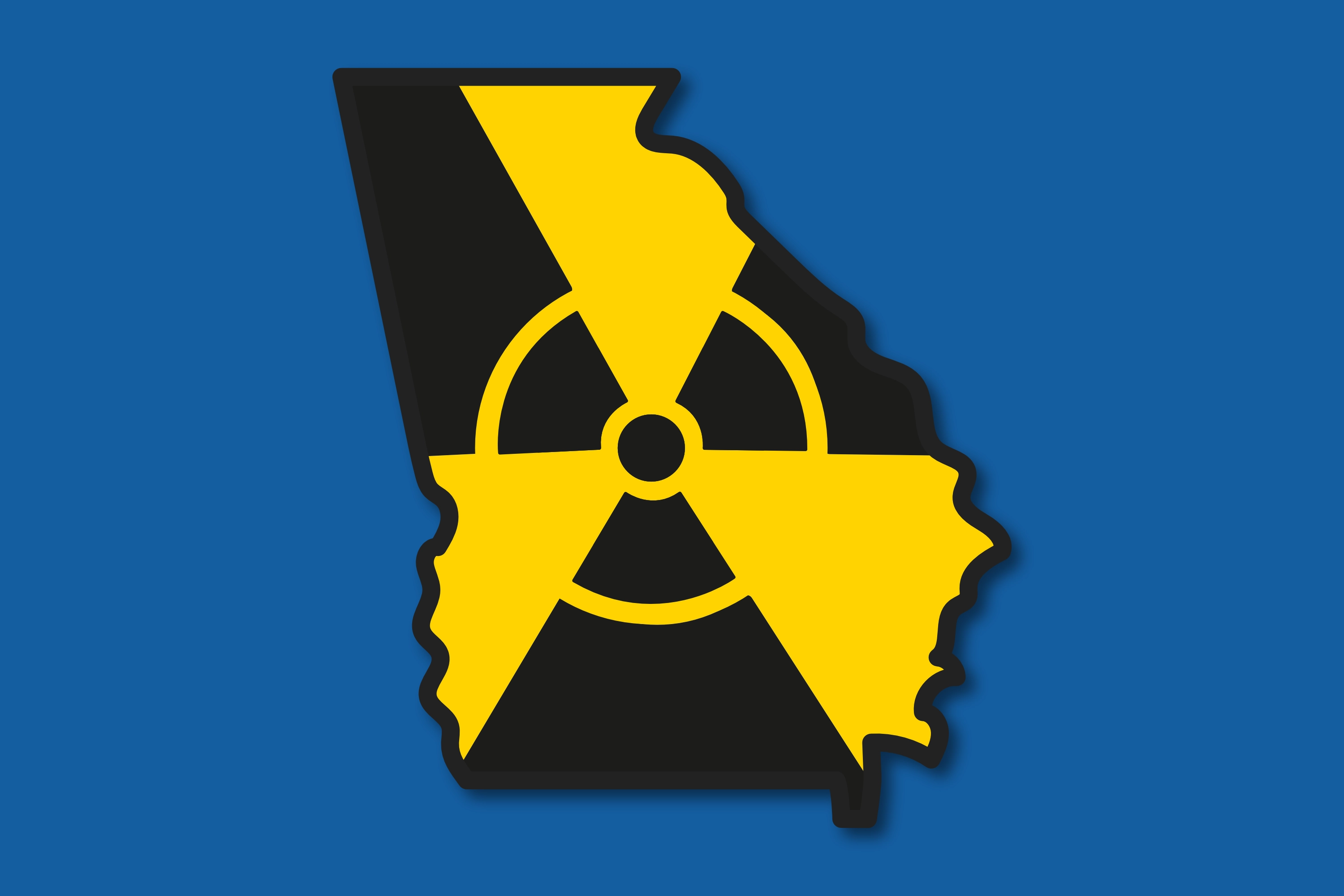 Georgia icon with Radiation symbol.
