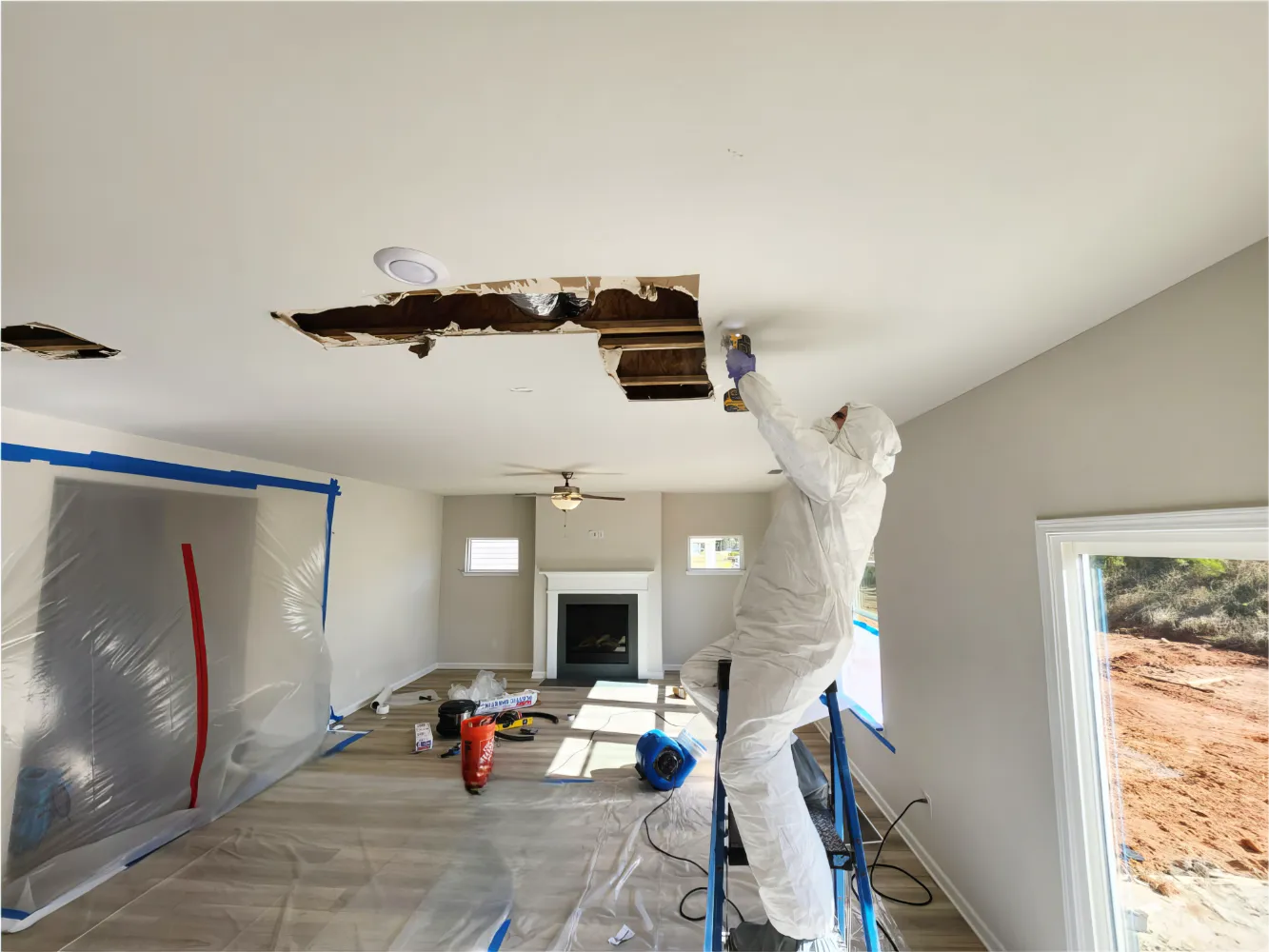 Mold Removal being performed by Ensign Crew Member