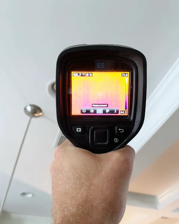 Certified Mold Inspections with Ensign Building Solutions using Moisture Meters and IR Cameras.
