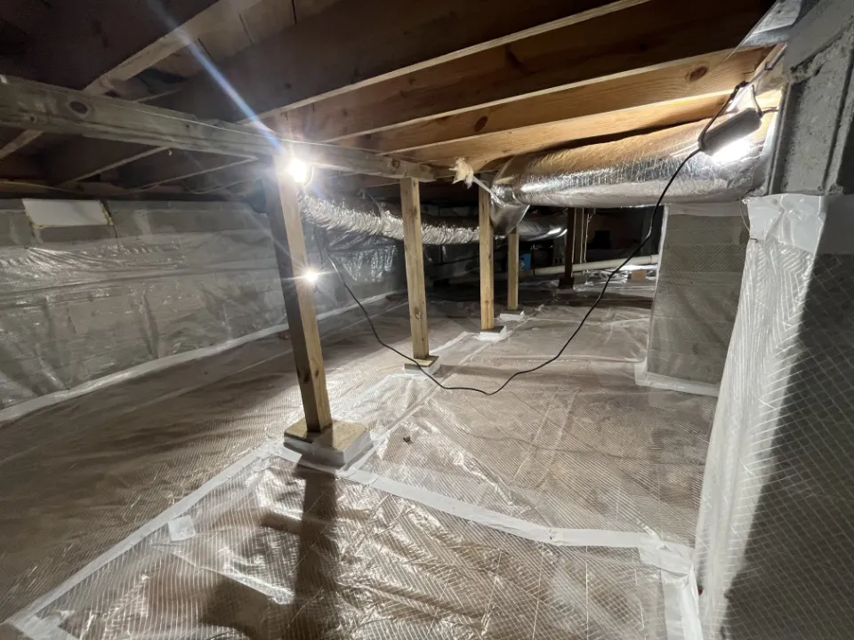 Encapsulated Crawl Space by Ensign Building Solutions using clear plastic