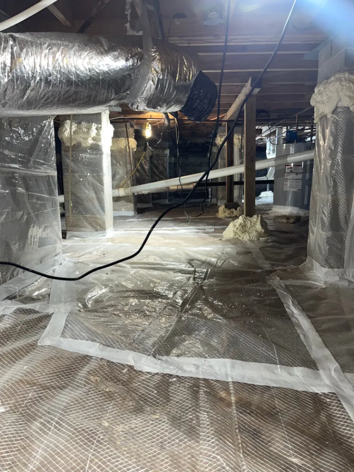 Encapsulated Crawl Space by Ensign Building Solutions using clear plastic