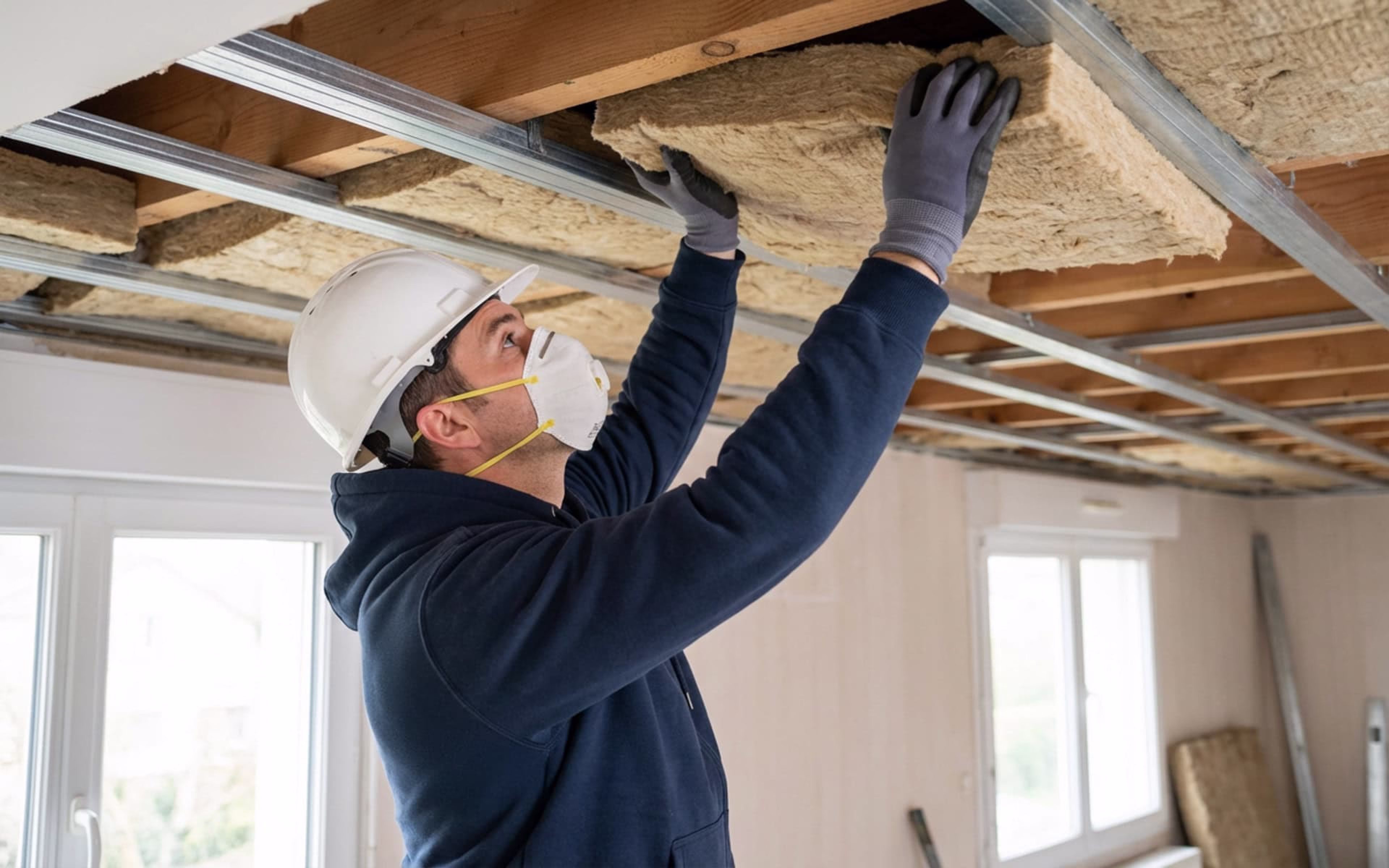Isolatiemateriaal aangebracht in een spouwmuur