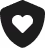 Black shield icon with a checkmark inside symbolizing protection or security.