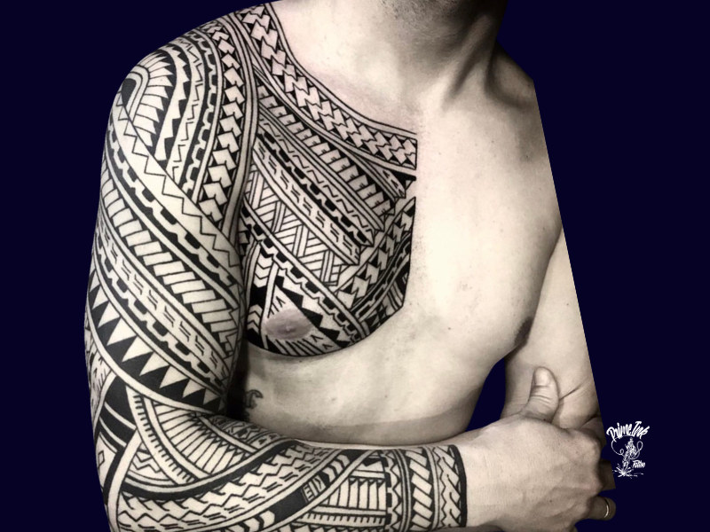Maori und Mandala Tattoo