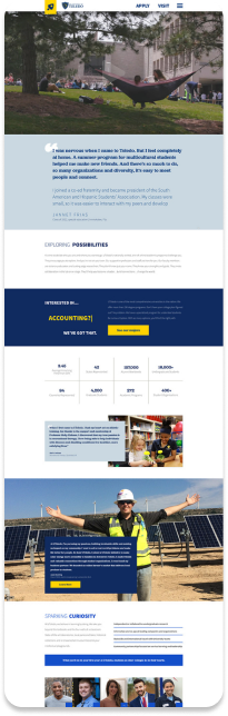 University of Toledo webpage screenshot 1 of 6