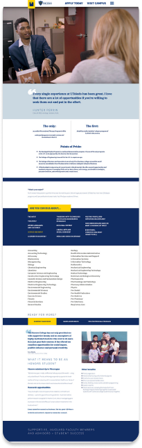 University of Toledo webpage screenshot 2 of 6