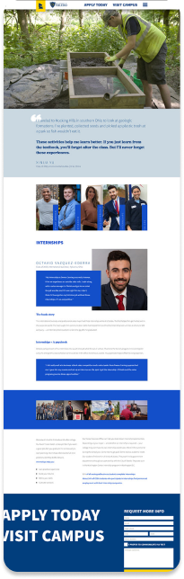 University of Toledo webpage screenshot 3 of 6