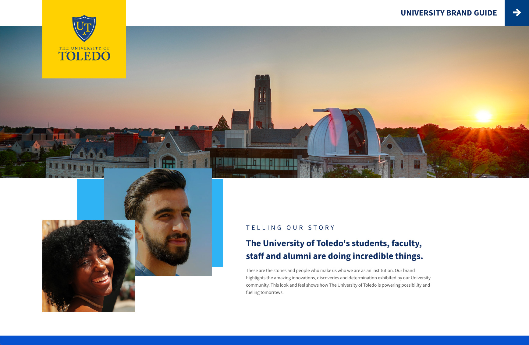 University of Toledo website challenge illustration