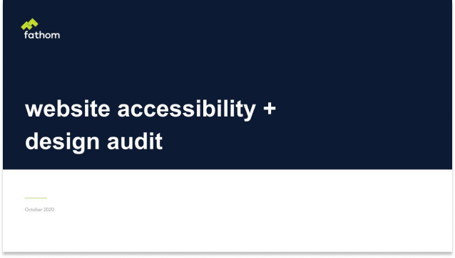Polystar accessibility and design audit cover slide