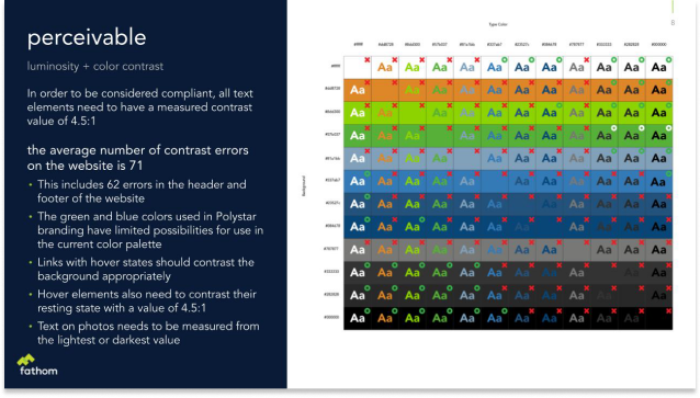Polystar accessibility audit findings 1 of 2