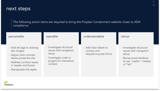 Polystar accessibility audit roadmap 1 of 2