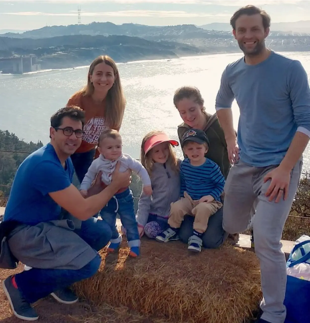 The founders of Juno pose with their families in San Francisco