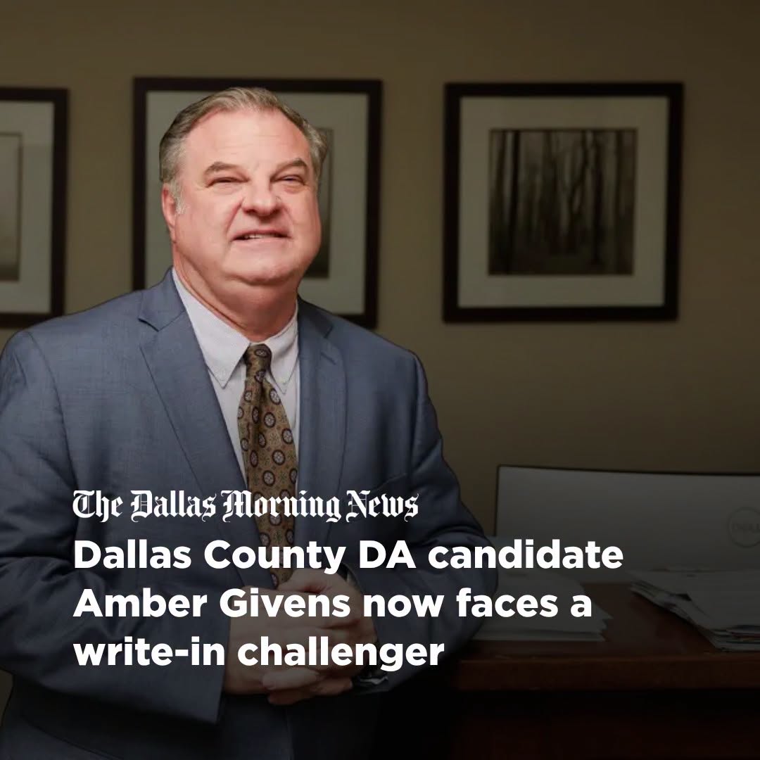 Dallas attorney Eric Reed, who is running as a write-in candidate for Dallas County district attorney, on Wednesday, Aug. 19, 2026 in Dallas.