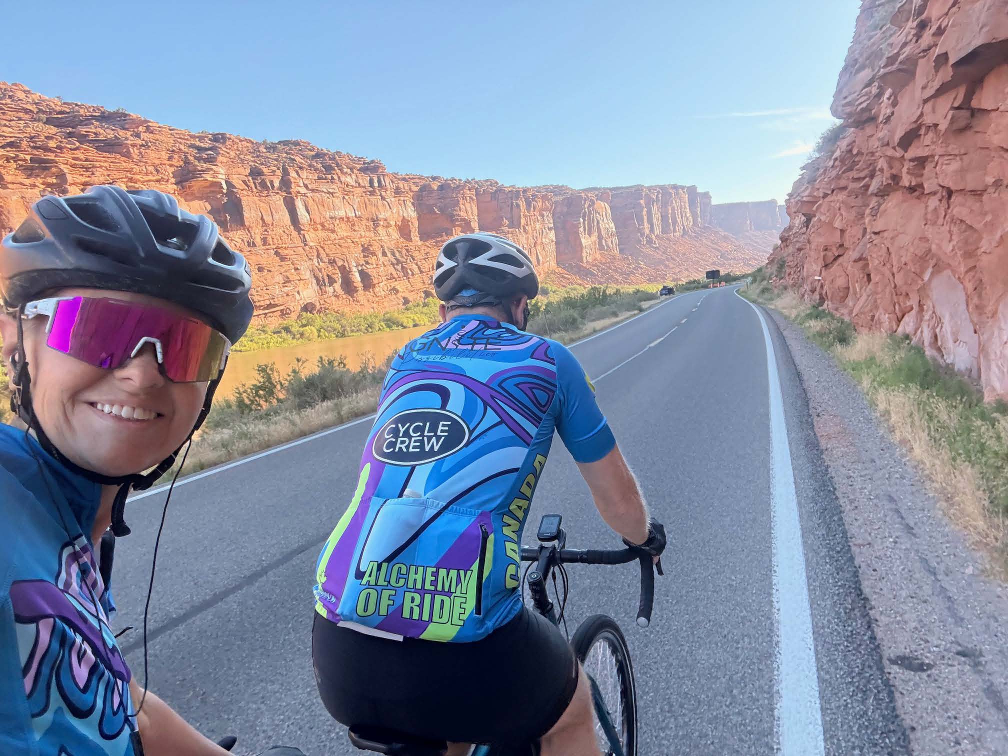 Cycling through red-rock canyon country