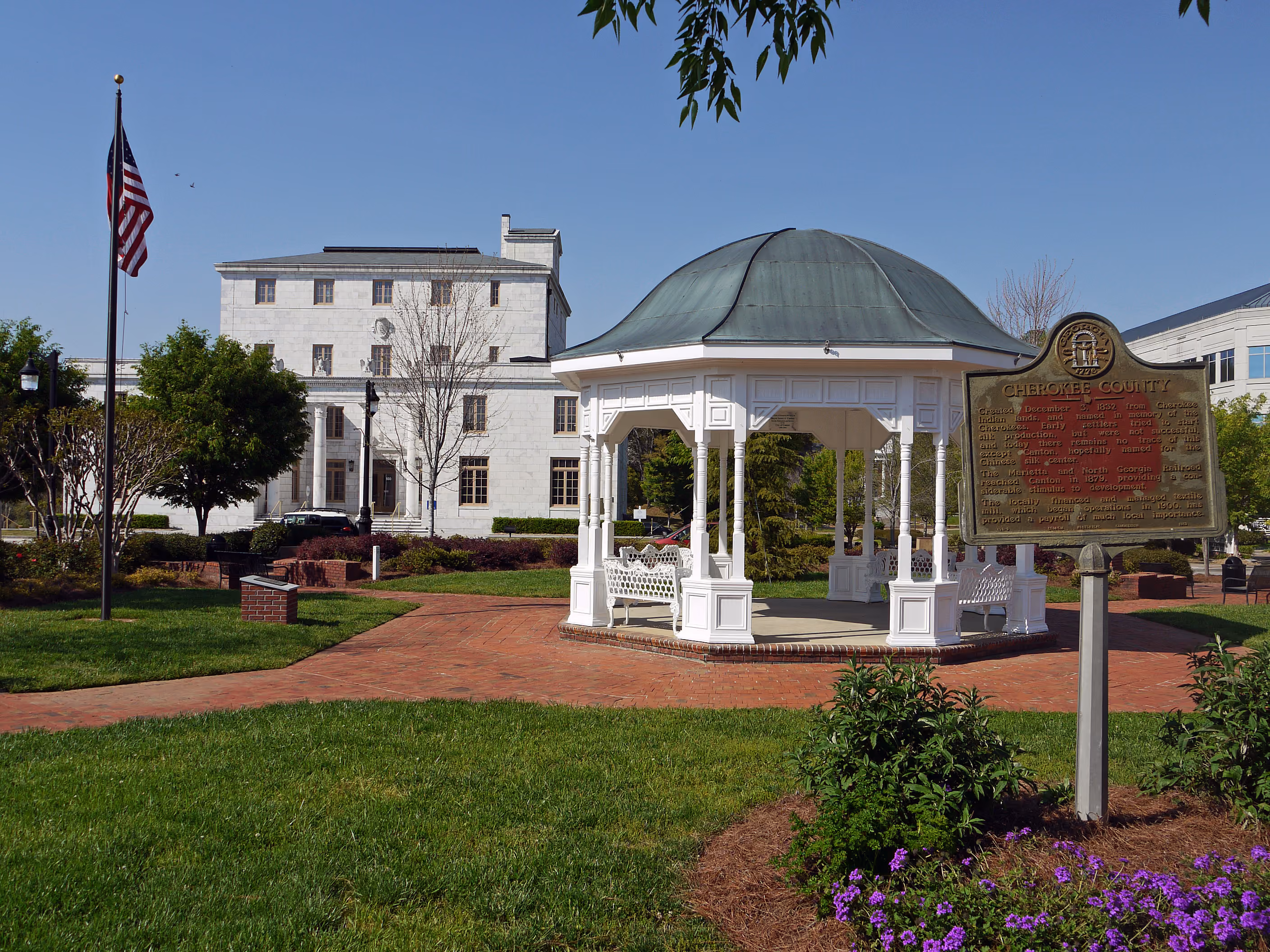 Town square in historic downtown Canton, Georgia