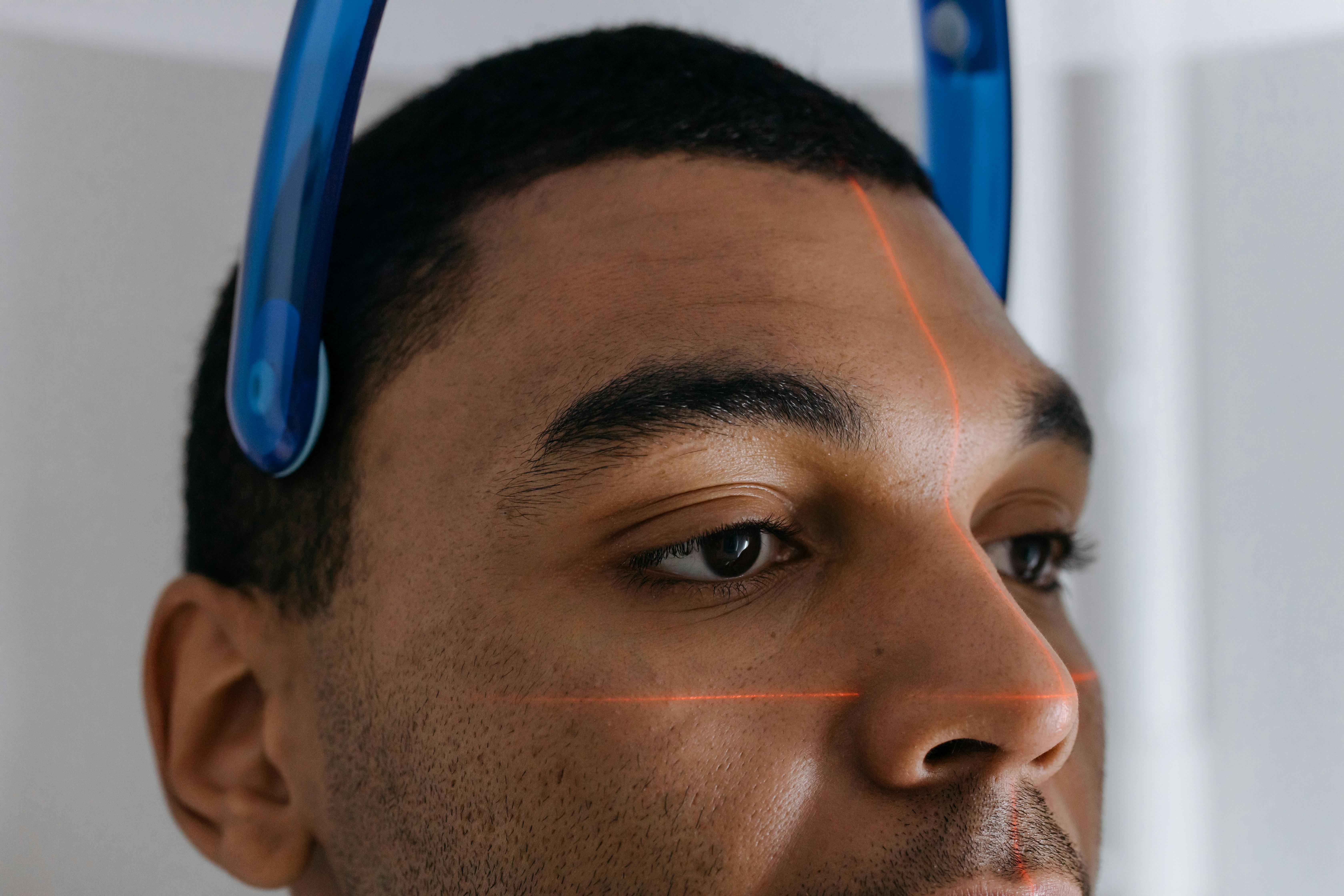 A man undergoing a head CT