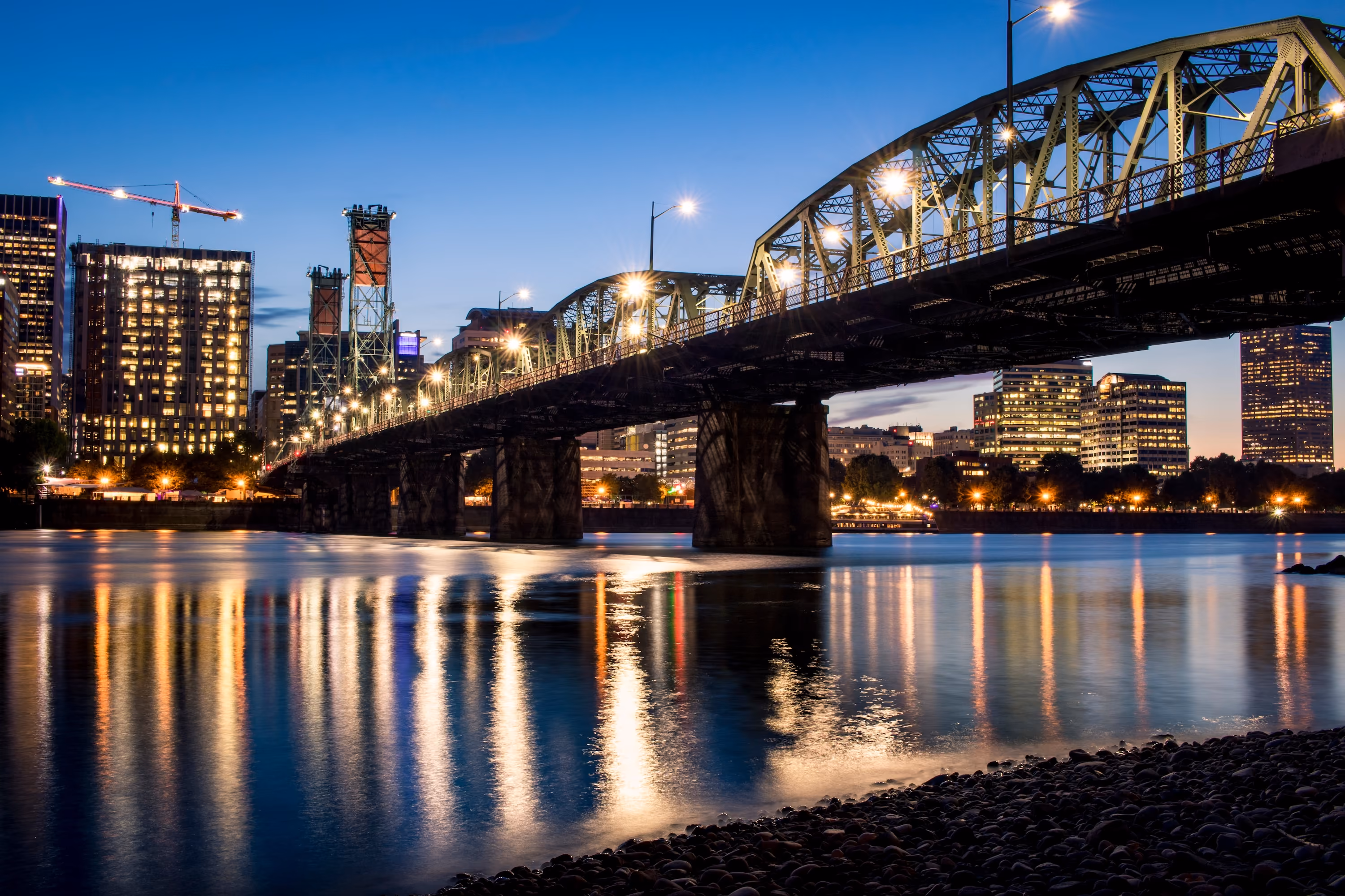 Portland Oregon Bridge Stock Image