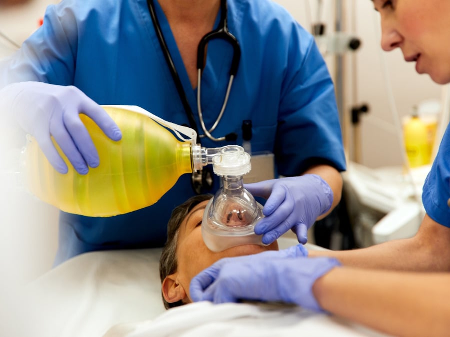 Airway management with a bag valve mask