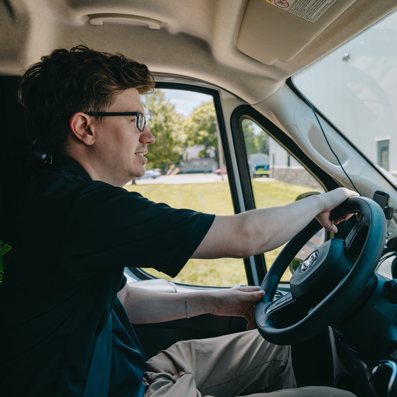 Stark County Ambulance paramedic driving to a call