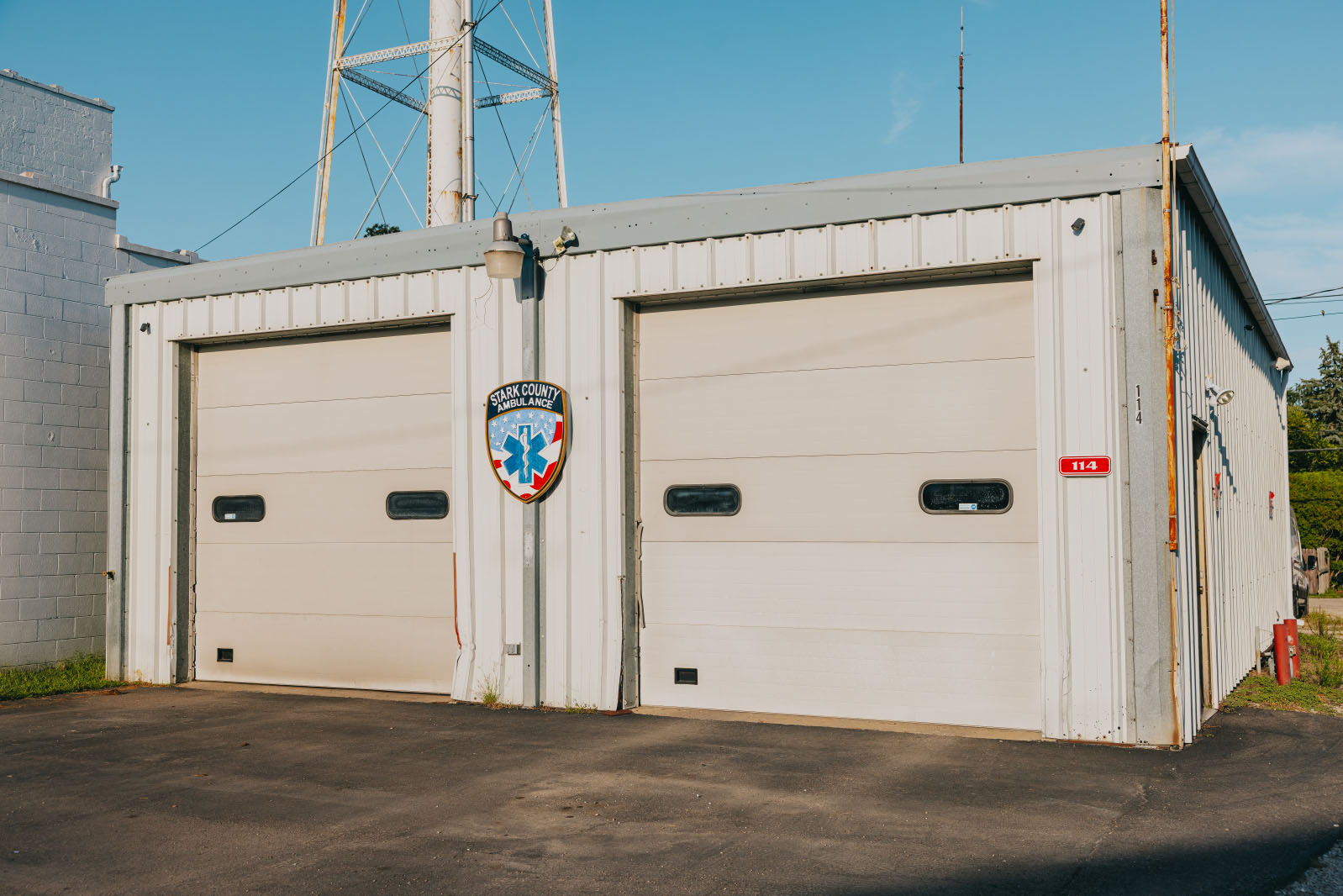 Apparatus bays at the Stark County Ambulance Toulon station, headquarters for Stark County