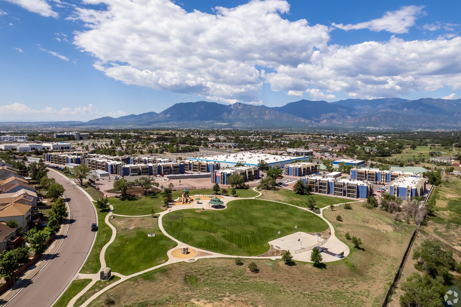 Aerial view of property