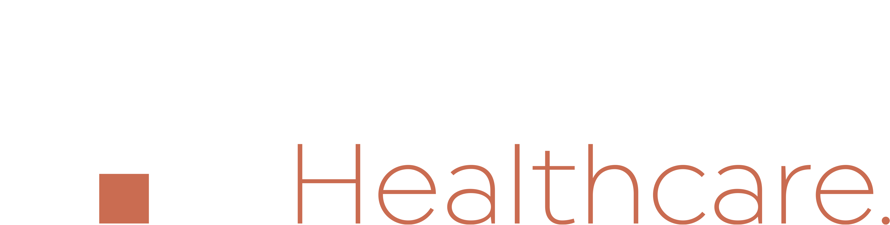 Maven Healthcare logo with stylized M and text in white and brown colors.