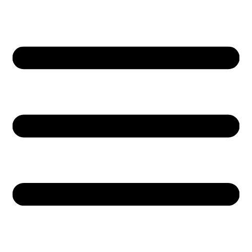 Three horizontal lines stacked, representing a hamburger menu icon for navigation.