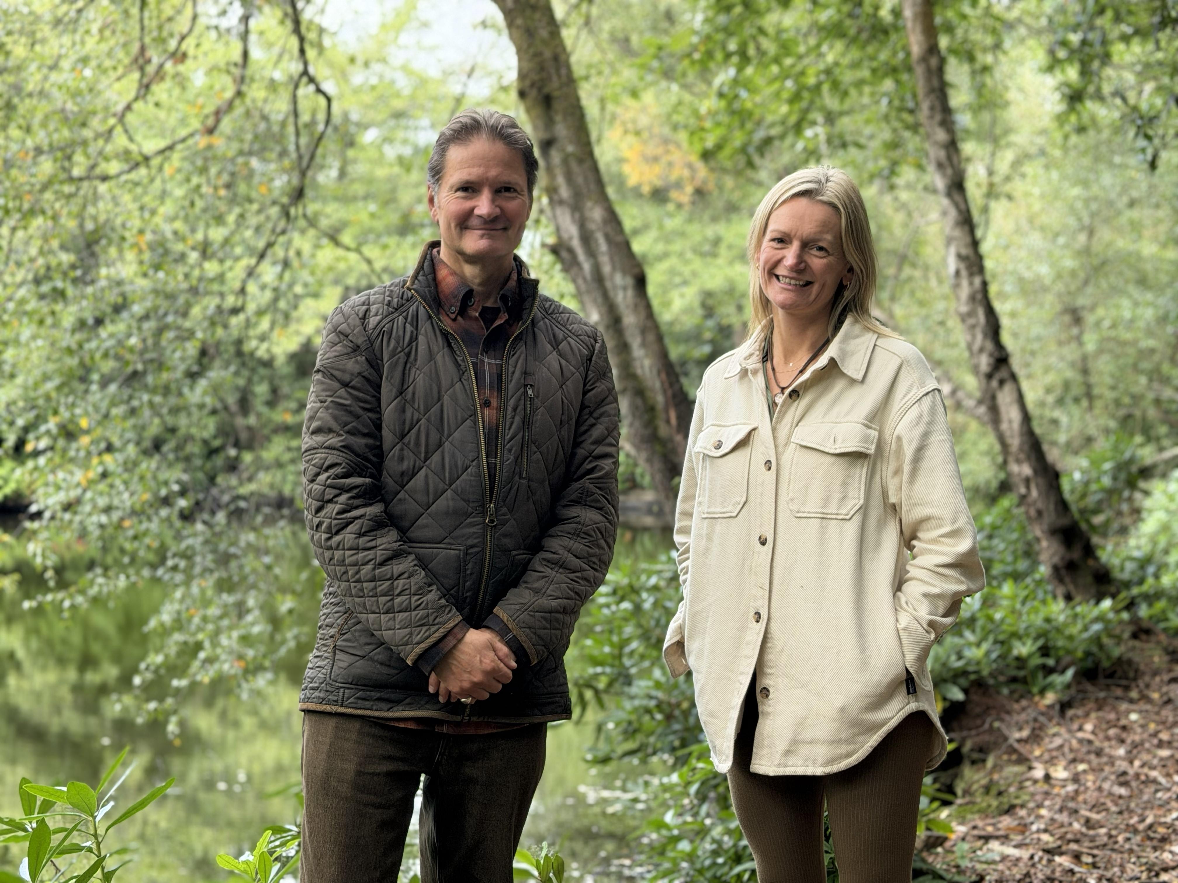 Giles Hutchins and Hayley Morris