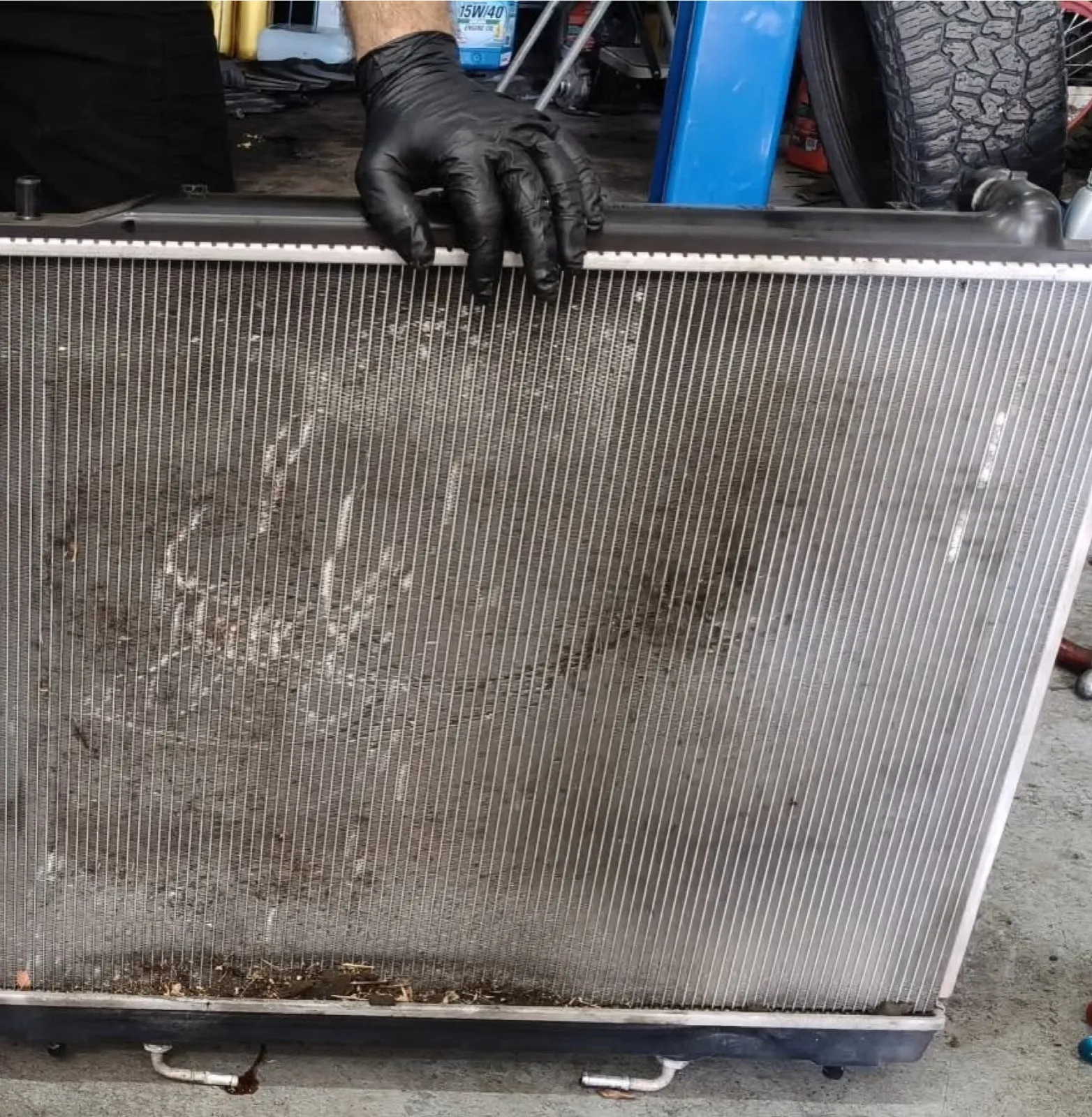 Radiator before cleaning