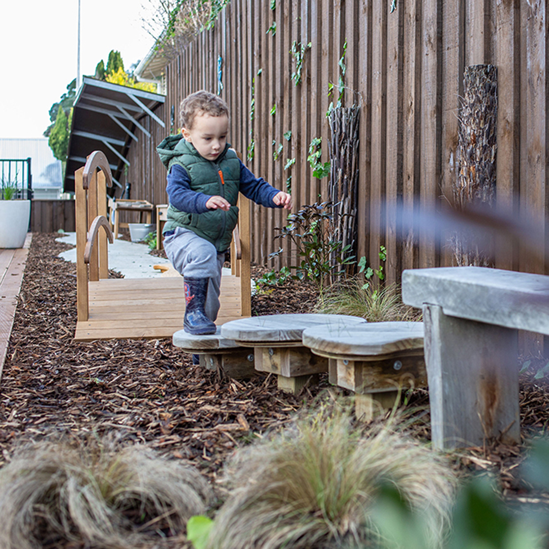 TV boy in garden
