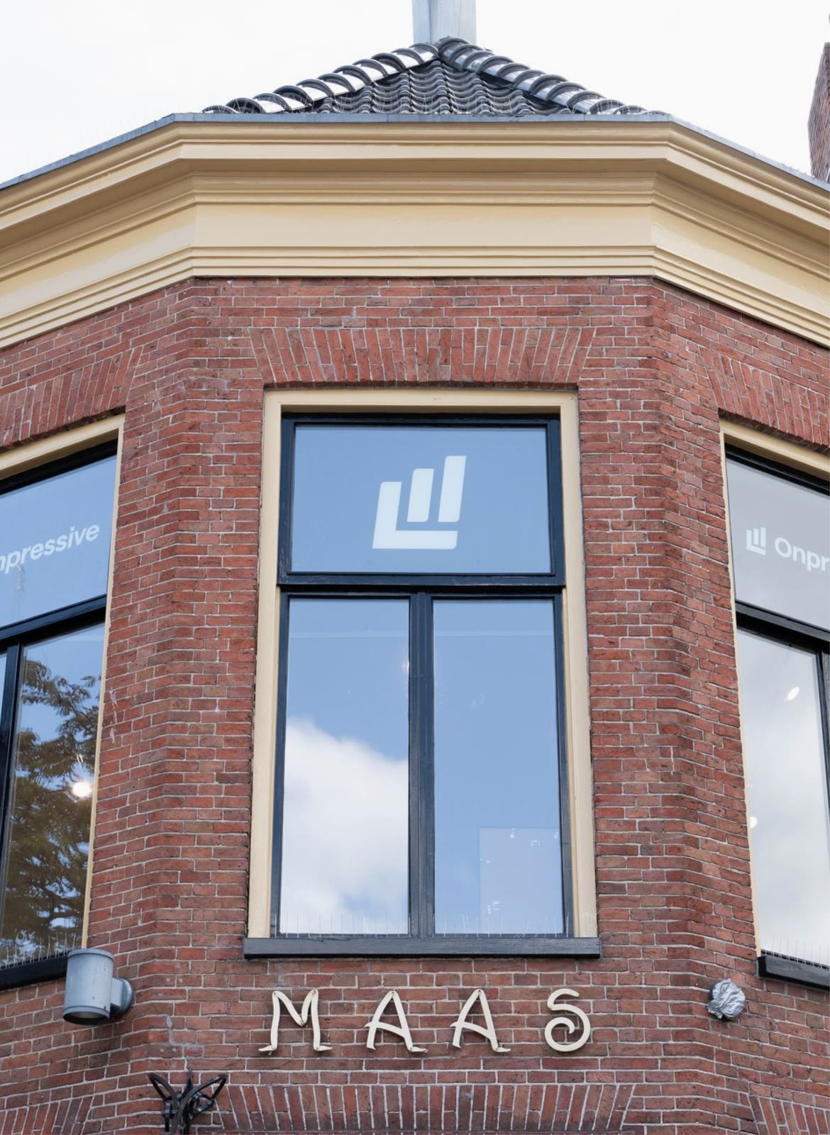The Onpressive studio building on the corner in Groningen