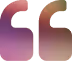 Stylized green and purple quotation marks on a white background.