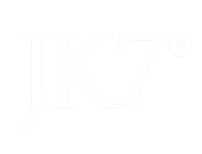 JK7 registered trademark text logo in white on a dark green background.