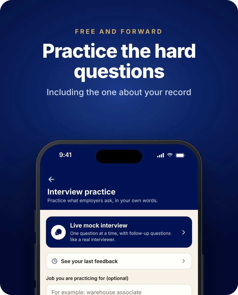 Free and Forward app interview practice: a live mock interview and the question about a record, with a tip