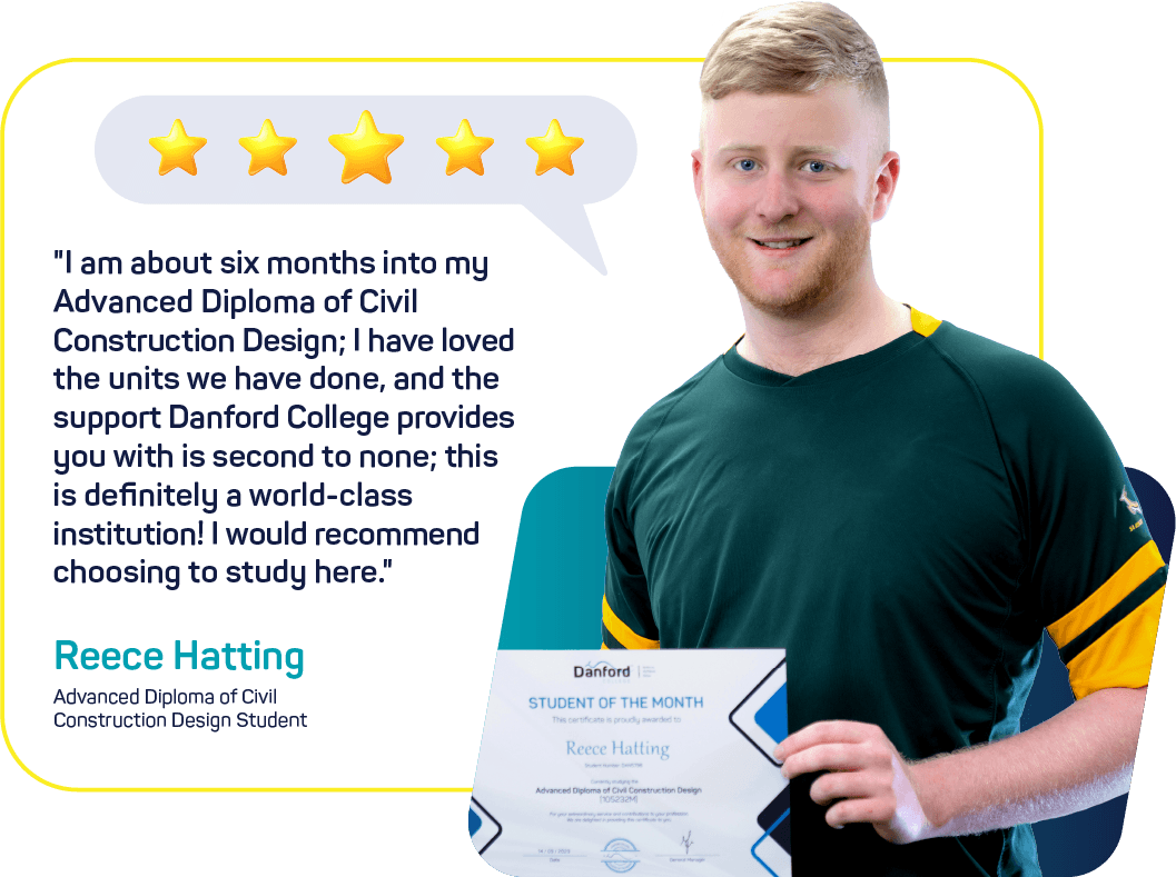 Photo of a Danford College student sharing a course testimonial